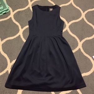 Vince Camuto Scuba Navy Blue Pleated Dress Size 2